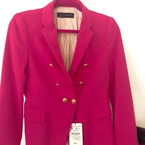 Zara Bright Pink Blazer (Never Worn)
